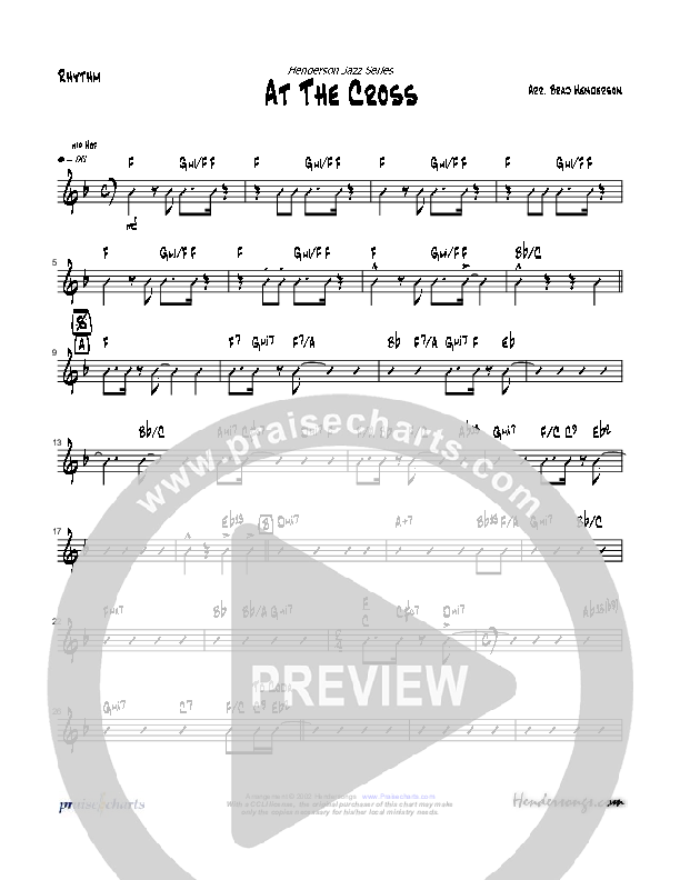 At The Cross (Instrumental) Rhythm Chart (Brad Henderson)