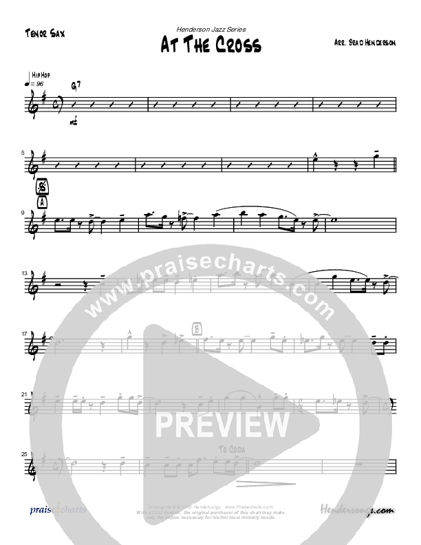 At The Cross (Instrumental) Tenor Sax 2 (Brad Henderson)