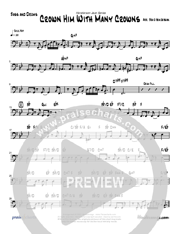 Crown Him With Many Crowns (Instrumental) Drum Set (Brad Henderson)