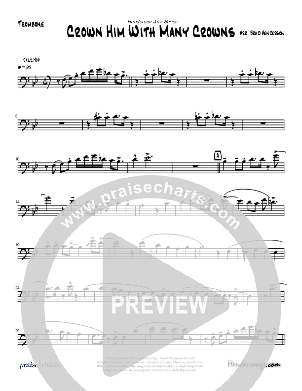Crown Him With Many Crowns (Instrumental) Trombone (Brad Henderson)