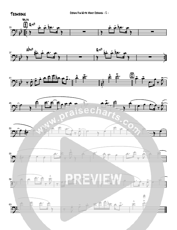 Crown Him With Many Crowns (Instrumental) Trombone (Brad Henderson)