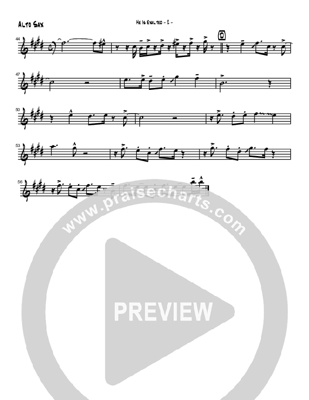 He Is Exalted (Instrumental) Alto Sax (Brad Henderson)