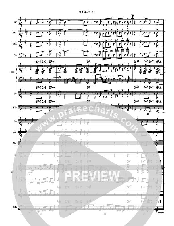 He Is Exalted (Instrumental) Conductor's Score (Brad Henderson)