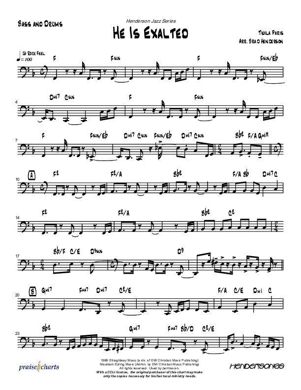 He Is Exalted (Instrumental) Drum Set (Brad Henderson)