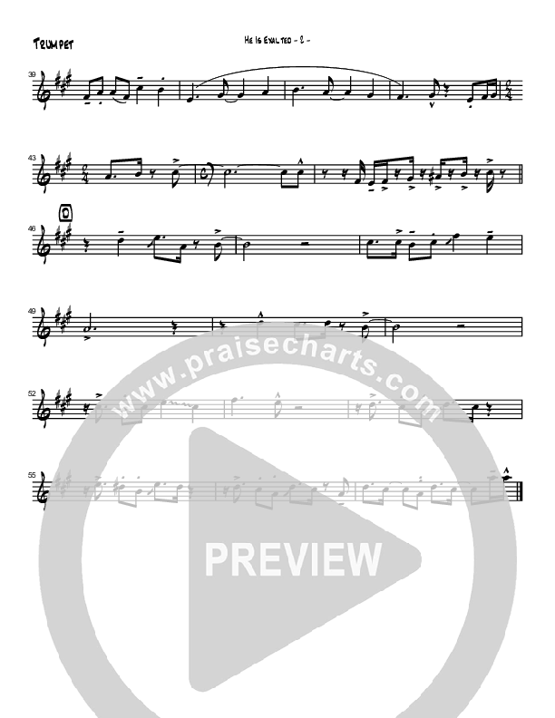 He Is Exalted (Instrumental) Trumpet (Brad Henderson)
