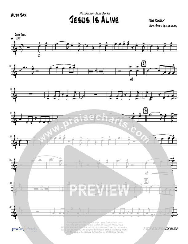 Jesus Is Alive Alto Sax (Brad Henderson)