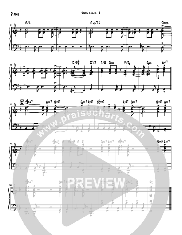 Jesus Is Alive Piano Sheet (Brad Henderson)