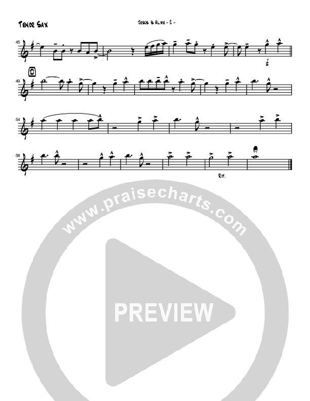 Jesus Is Alive Tenor Sax 2 (Brad Henderson)