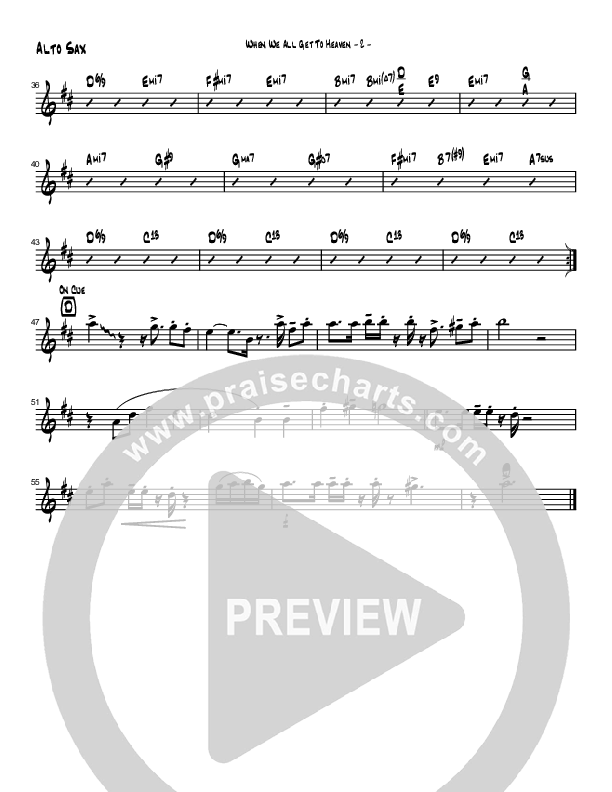 When We All Get to Heaven (Instrumental) Alto Sax (Brad Henderson)