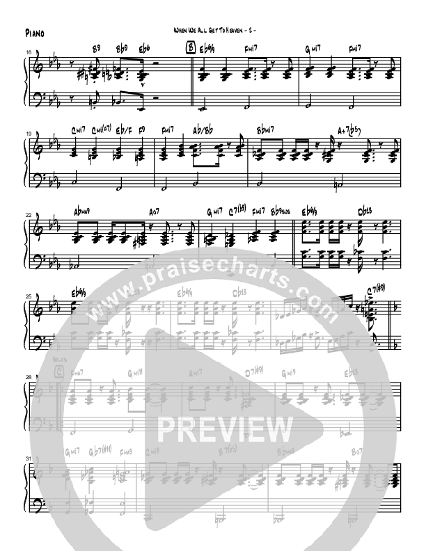 When We All Get to Heaven (Instrumental) Piano Sheet (Brad Henderson)