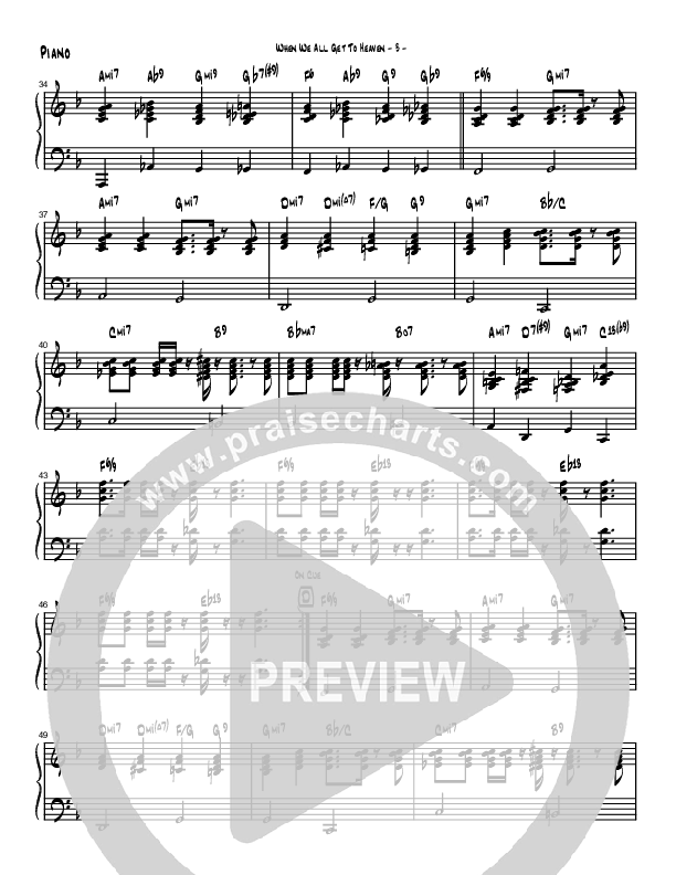 When We All Get to Heaven (Instrumental) Piano Sheet (Brad Henderson)
