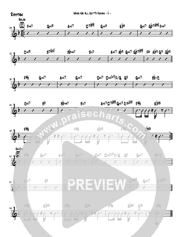 When We All Get to Heaven (Instrumental) Rhythm Chart (Brad Henderson)