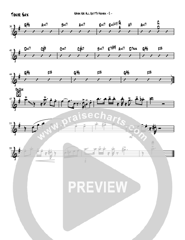 When We All Get to Heaven (Instrumental) Tenor Sax 2 (Brad Henderson)