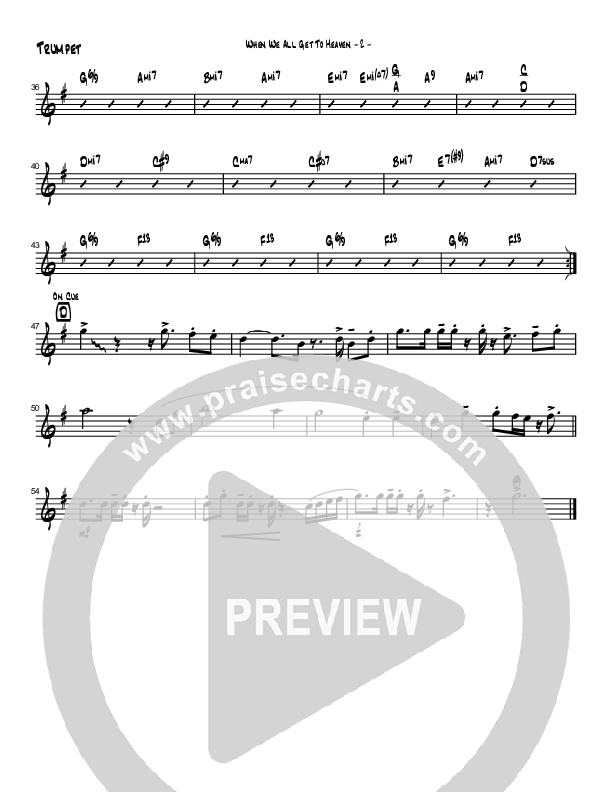 When We All Get to Heaven (Instrumental) Trumpet (Brad Henderson)