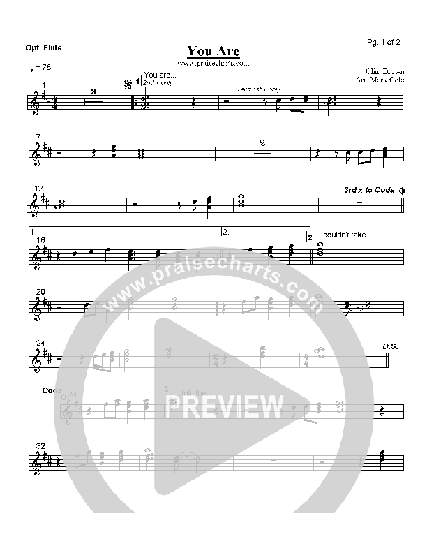 You Are Flute (Ron Kenoly)