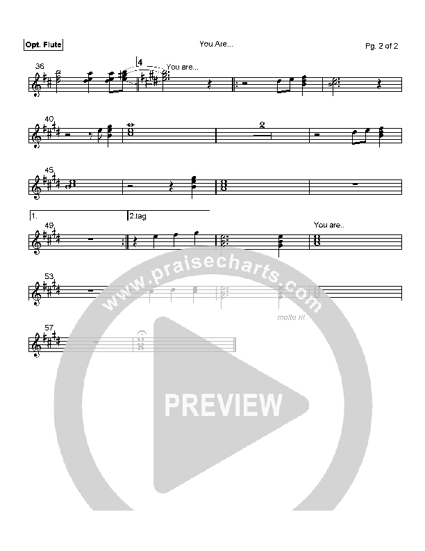 You Are Flute (Ron Kenoly)