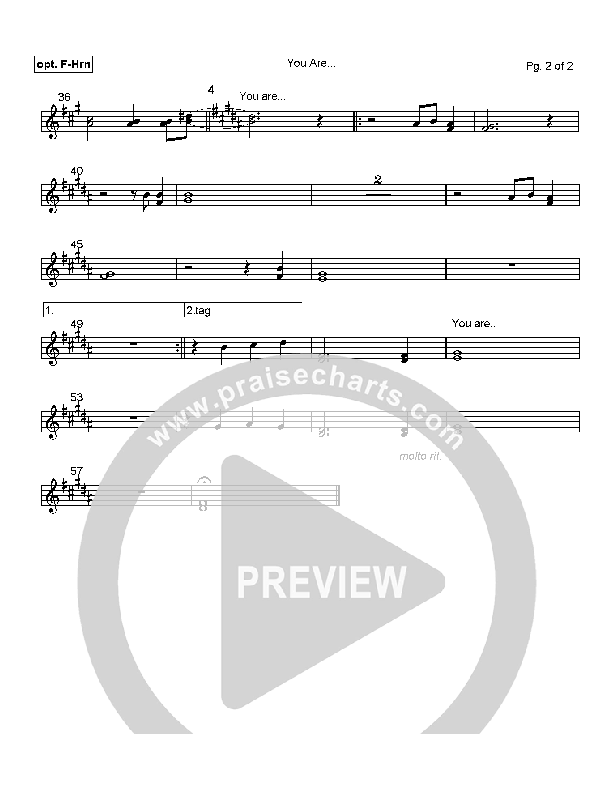 You Are French Horn (Ron Kenoly)