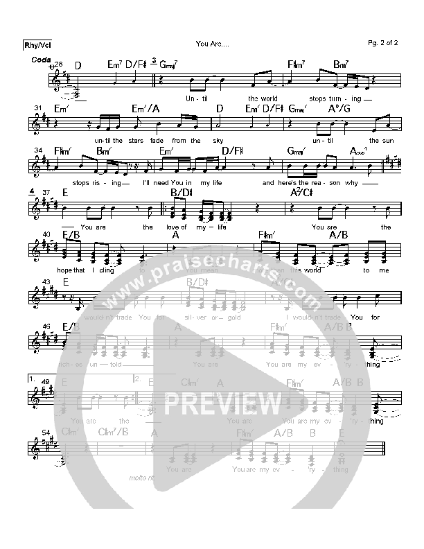 You Are Rhythm/Vocal (Ron Kenoly)