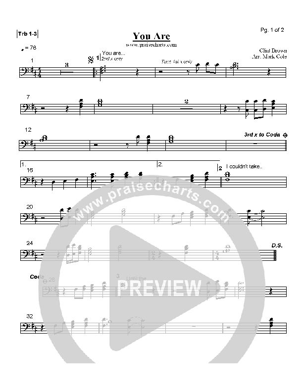 You Are Trombone 1/2/3 (Ron Kenoly)