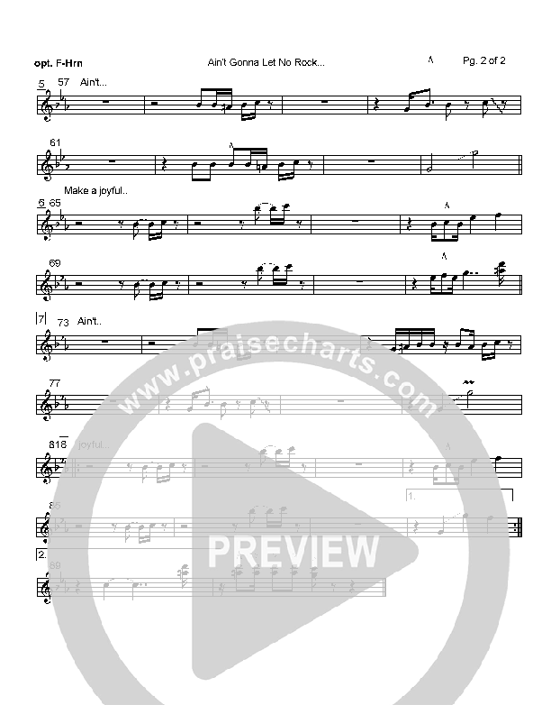 Ain't Gonna Let No Rock French Horn (David Baroni)