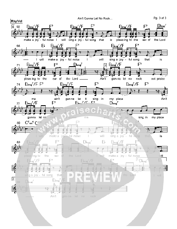 Ain't Gonna Let No Rock Rhythm/Vocal (David Baroni)