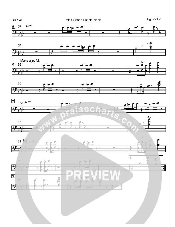 Ain't Gonna Let No Rock Trombone 1/2/3 (David Baroni)