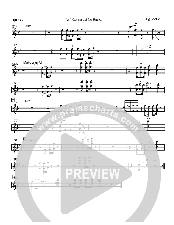 Ain't Gonna Let No Rock Trumpet 1/2/3 (David Baroni)