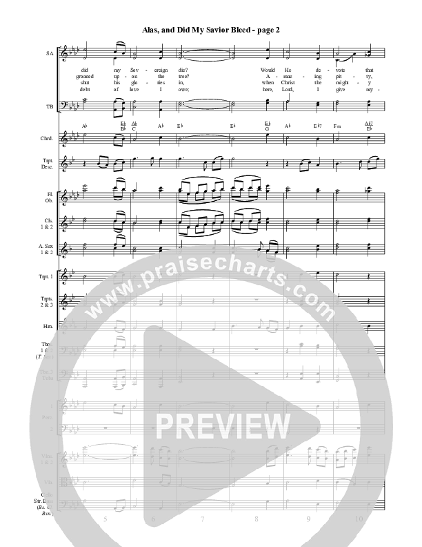 Alas And Did My Savior Bleed Orchestration ()