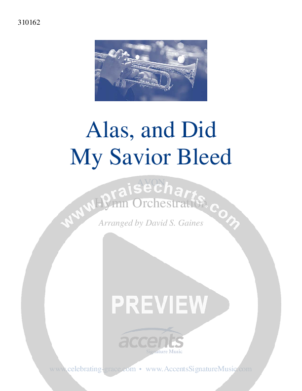 Alas And Did My Savior Bleed Cover Sheet ()