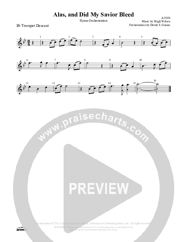 Alas And Did My Savior Bleed Trumpet ()