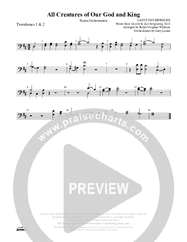 All Creatures Of Our God And King Trombone 1/2 ()