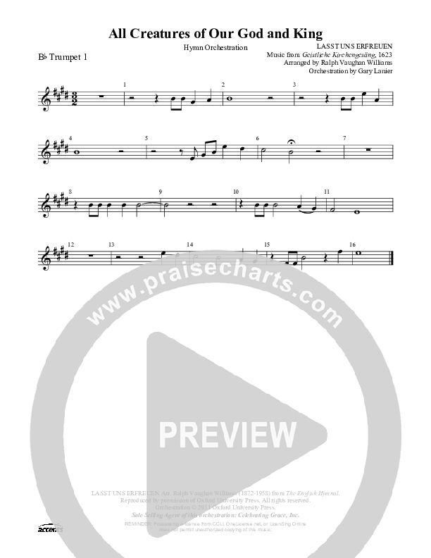 All Creatures Of Our God And King Trumpet 1 ()