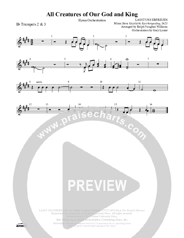 All Creatures Of Our God And King Trumpet 2/3 ()