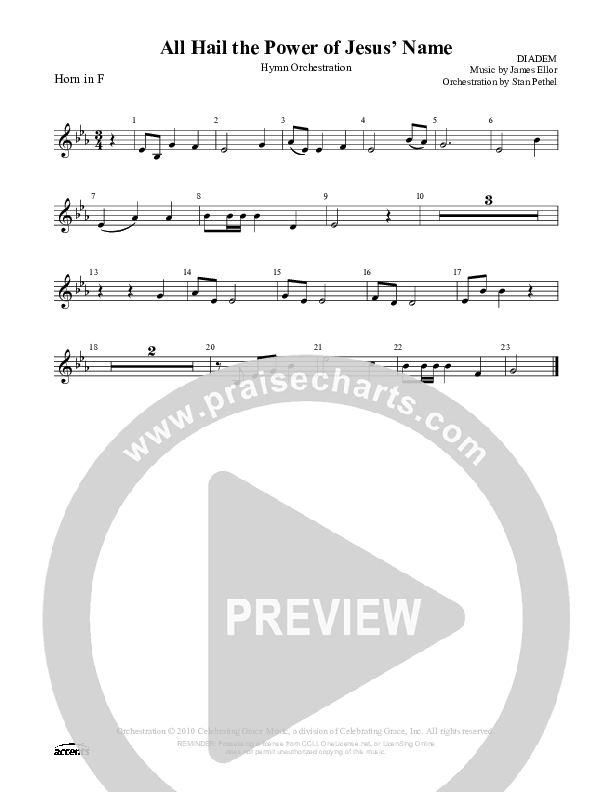 All Hail The Power Of Jesus Name French Horn ()