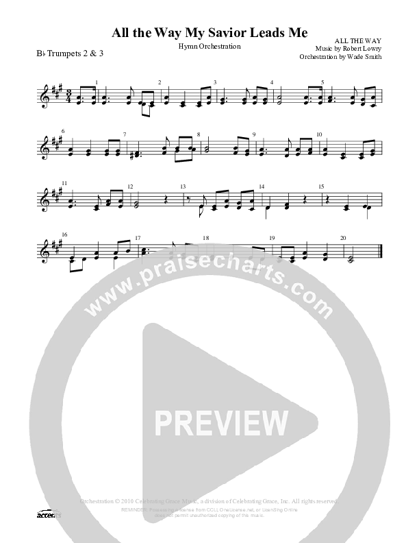 All The Way My Savior Leads Me Trumpet 2/3 ()