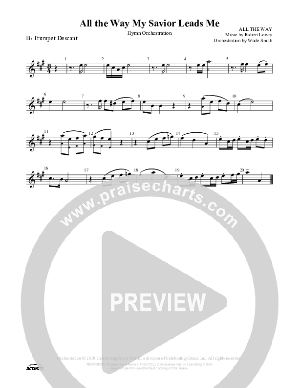 All The Way My Savior Leads Me Trumpet ()