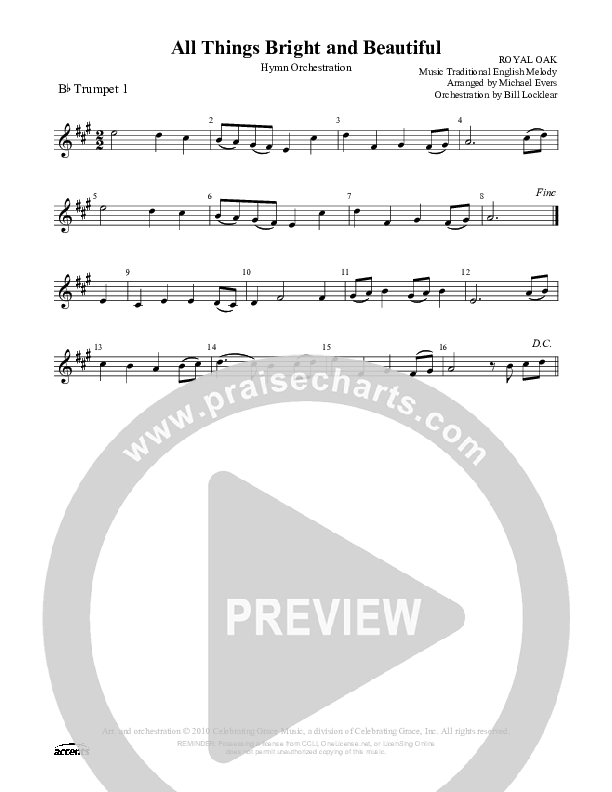 All Things Bright And Beautiful Trumpet 1 ()