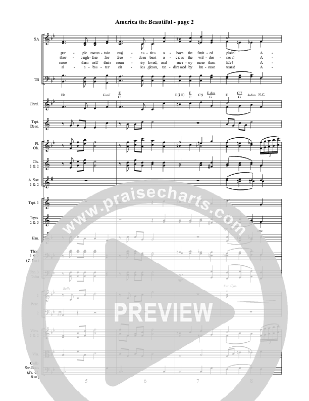 America The Beautiful Conductor's Score ()