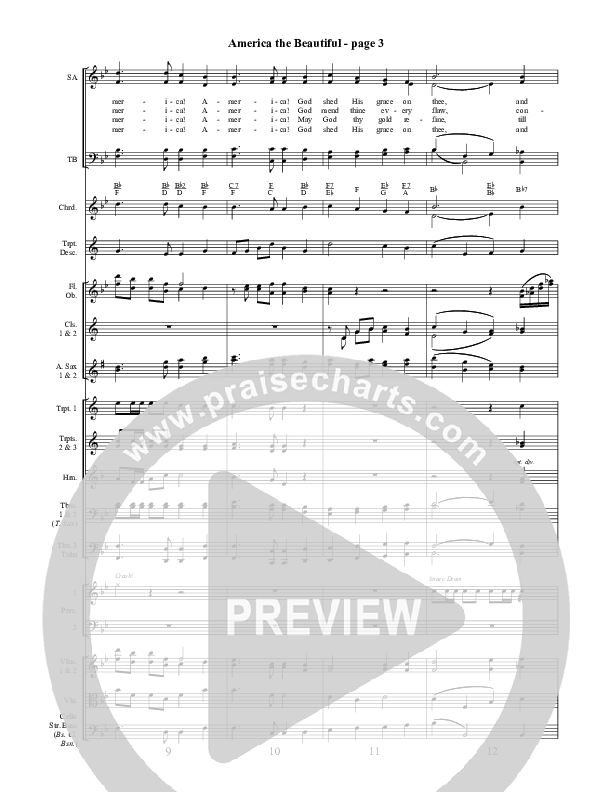America The Beautiful Conductor's Score ()