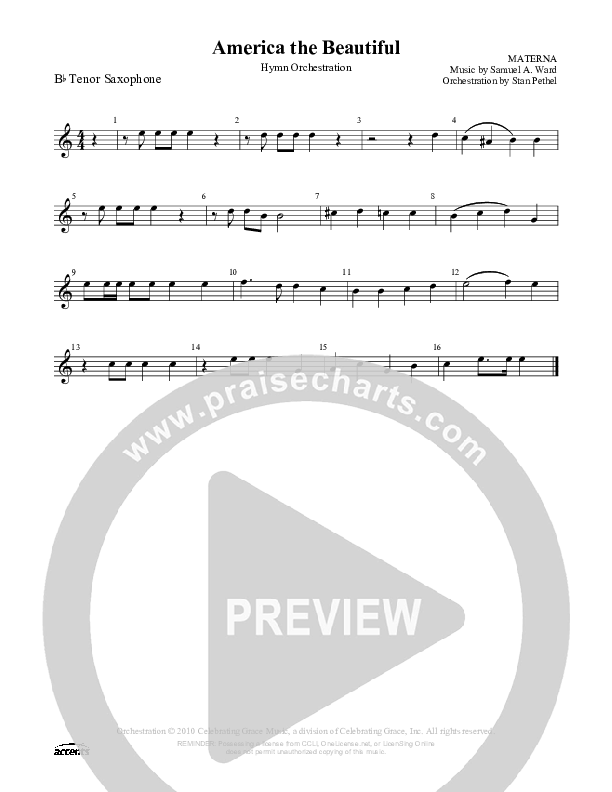 America The Beautiful Tenor Sax 2 ()