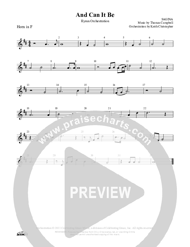 And Can It Be French Horn ()