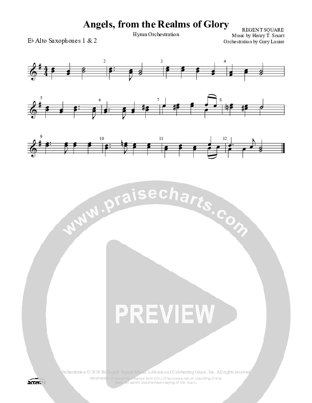 Angels From The Realms Of Glory Alto Sax 1/2 ()
