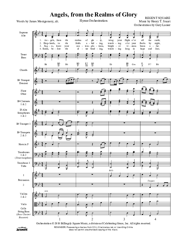 Angels From The Realms Of Glory Orchestration ()