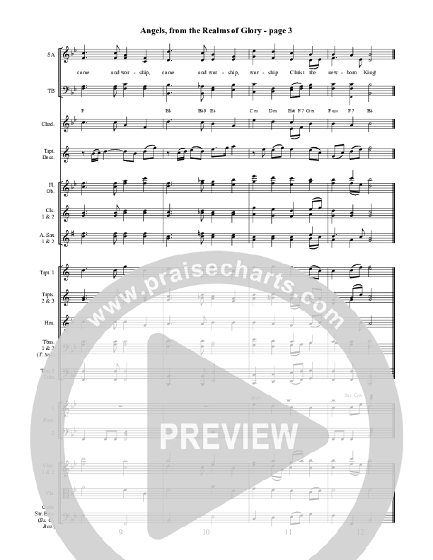 Angels From The Realms Of Glory Conductor's Score ()