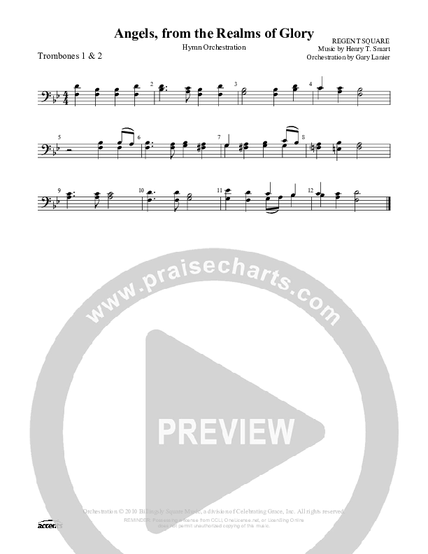 Angels From The Realms Of Glory Trombone 1/2 ()