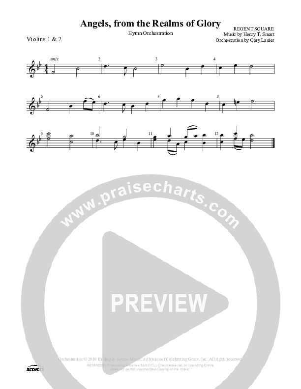 Angels From The Realms Of Glory Violin 1/2 ()