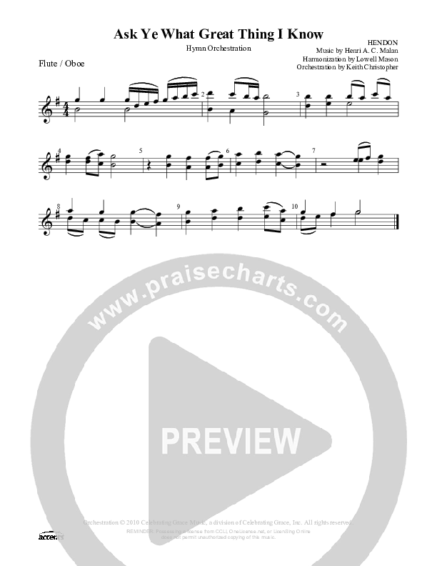 Ask Ye What Great Thing I Know Flute/Oboe ()