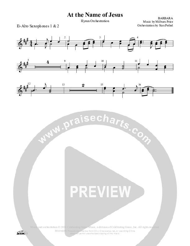 At The Name Of Jesus Alto Sax 1/2 ()