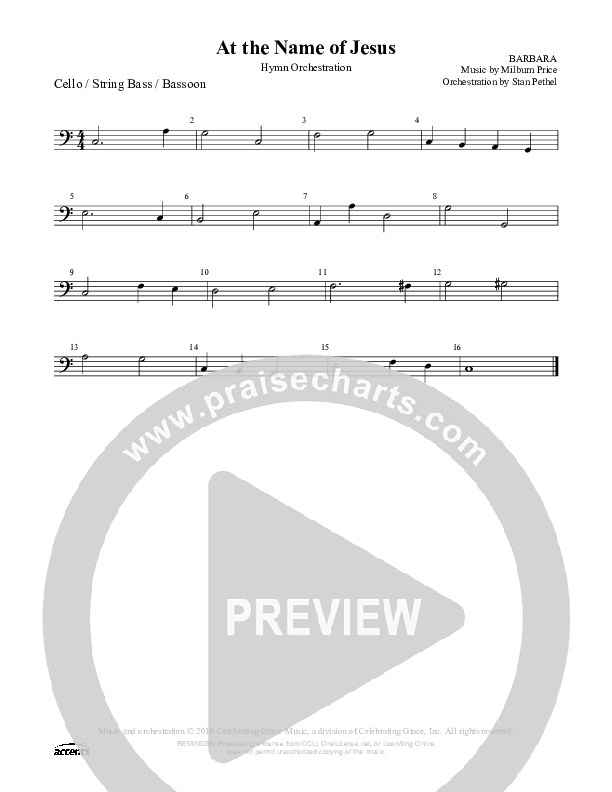 At The Name Of Jesus Cello/Bass ()