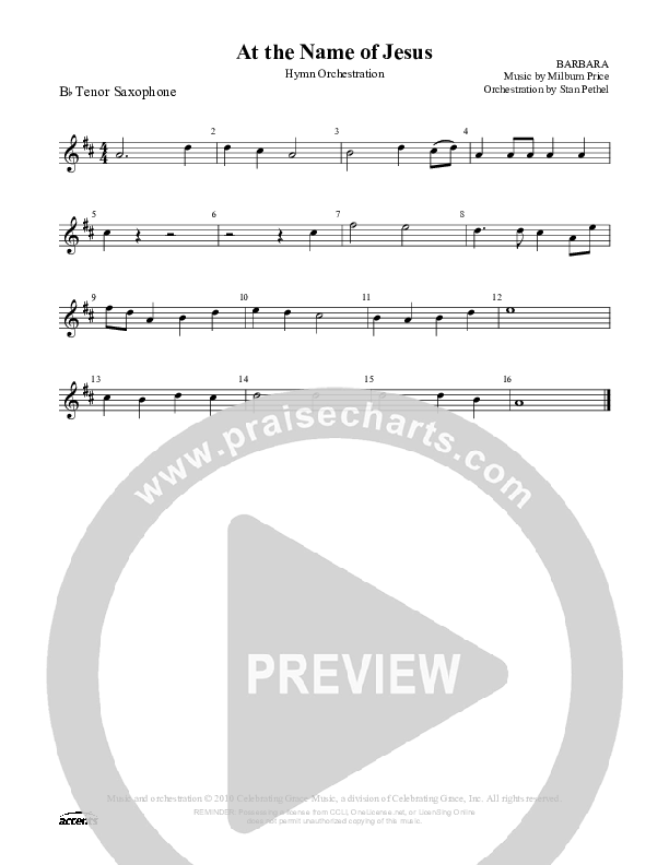 At The Name Of Jesus Tenor Sax 2 ()